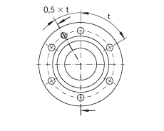 推力角接觸球軸承 ZKLF40115-2RS, 雙向，螺釘安裝，兩側唇密封