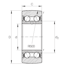 滾輪 LR5200-2Z, 雙向，兩側密封