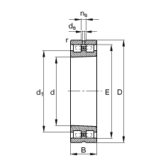 圓柱滾子軸承 NN3014-AS-K-M-SP, 根據(jù) DIN 5412-4 標(biāo)準(zhǔn)的主要尺寸, 非定位軸承, 雙列，帶錐孔，錐度 1:12 ，可分離, 帶保持架，減小的徑向內(nèi)部游隙，限制公差