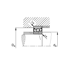 主軸軸承 HSS71926-C-T-P4S, 調(diào)節(jié)，成對安裝，接觸角 α = 15°，兩側(cè)唇密封，非接觸，加嚴公差