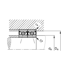 主軸軸承 HCS7011-C-T-P4S, 調節(jié)，成對安裝，接觸角 α = 15°，兩側唇密封，非接觸，限制公差