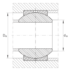 關(guān)節(jié)軸承 GE8-PB, 根據(jù) DIN ISO 12 240-1 標(biāo)準(zhǔn)，尺寸系列 K，需維護(hù)