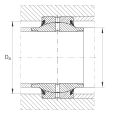 關節(jié)軸承 GE45-HO-2RS, 根據 DIN ISO 12 240-1 標準, 需維護，兩側唇密封