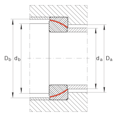 角接觸關(guān)節(jié)軸承 GE90-SW, 根據(jù) DIN ISO 12 240-2 標(biāo)準(zhǔn)，免維護