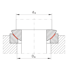 推力關(guān)節(jié)軸承 GE320-AW, 根據(jù) DIN ISO 12 240-3 標(biāo)準(zhǔn)，免維護(hù)