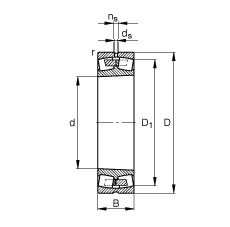 調(diào)心滾子軸承 230/750-K-MB, 根據(jù) DIN 635-2 標(biāo)準(zhǔn)的主要尺寸, 錐孔，錐度 1:12